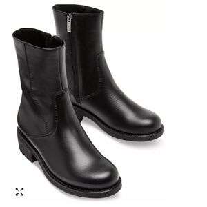 La Canadienne Black Leather Waterproof Boots